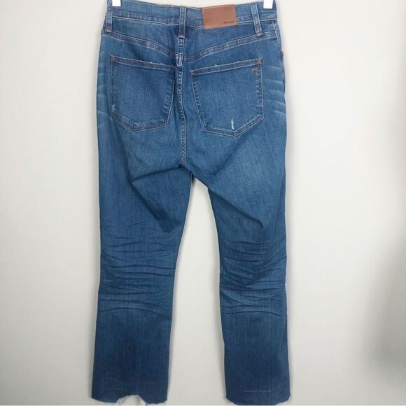 MADEWELL | Cali Demi Boot Jeans Distressed Raw Hem Button Fly Women’s Size 27 - Picture 9 of 13
